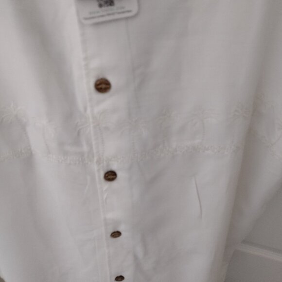 Quiksilver Waterman Men’s XXL Tahiti Palms Button-Up Shirt White NWT Anti-Wrinkl - Picture 4 of 11